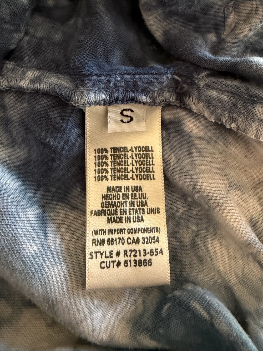 Cloth & Stone for Anthropologie Blue Tie Dye Pants Size S - Picture 5 of 5